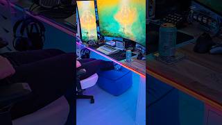 Thats my footrest under my desk 🤩 Yogibo Ottoman from yogibocom 👈 setup setupinspiration [upl. by Elboa]