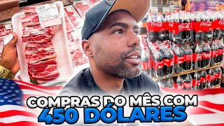 MINHAS COMPRAS DO MÊS COM 450 DÓLARES NOS ESTADOS UNIDOS 2023 [upl. by Adlev]