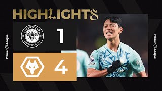 Hee Chan Hwang scores brace as Wolves beat Brentford  Brentford 14 Wolves  Highlights [upl. by Airotciv]