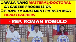 WALA NANG MASTERALDOCTORAL SA CAREER PROGRESSIONPROPER ADJUSTMENT for HEAD TEACHERSwildtvoreg [upl. by Eeldarb300]