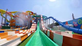 Looping Rocket WaterSlide at Marina Aquapark Waterland Istanbul Turkey Türkiye [upl. by Rdnaskela]