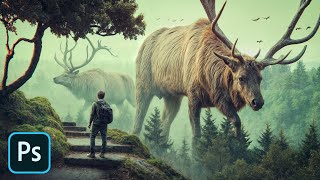 quotGiant Wildsquot Photo Manipulation  Photoshop Tutorial [upl. by Irtimid]