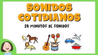 Sonidos Cotidianos 💜 Ejercicios de discriminación auditiva 💙 20 minutos de sonidos [upl. by Dukey]