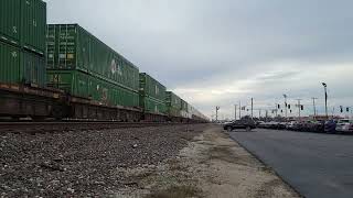 an eastbound Intermodal passing SampH Automotive group in Goshen [upl. by Assetak]