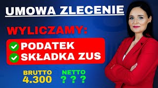 Jak wyliczyć podatek i ZUS od umowy zlecenia Przykłady KROK po KROKU [upl. by Arathorn]