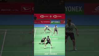 Amazing rally from Lundgaard and Vestergaard shorts badminton BWF [upl. by Neelat]