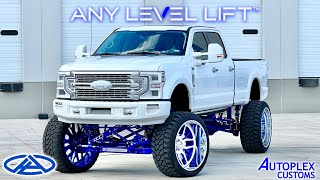 CUSTOM ANY LEVEL LIFT F350 LIMITED SITTING ON 30quot FORCES POWDER COATED FRAMESUSPENSION FOR SALE [upl. by Gustaf]