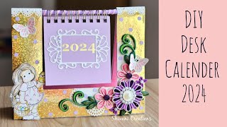 DIY Desk Calendar How to make Calendar at Home 2024 [upl. by Lewert]