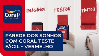 Ficou mais fácil amar a sua parede com Coral Teste Fácil  Vermelho [upl. by Ailegnave]