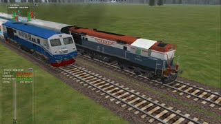 MSTS Train Simulator Indian Railways Jan Shatabdi overtaking Shatabdi Express [upl. by Annmaria230]