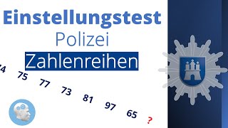 Polizei  Zahlenreihen lösen  Einstellungstest trainieren  kostenlose Aufgabe mit Lösung [upl. by Phillane]