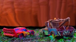 Disney Pixar Cars Lightning McQueen and Mater Discover The WORLDS BIGGEST PUMPKIN Fun Toy Movie [upl. by Dranrev]