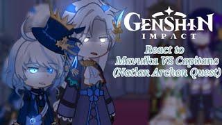 Genshin impact react to Mavuika VS Capitano GL2 I forgot to make Venti  read description [upl. by Nohsyt743]