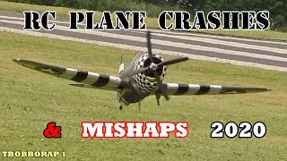 RC PLANE CRASHES amp MISHAPS COMPILATION  TBOBBORAP1  2020 [upl. by Seale592]