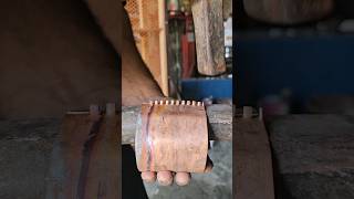 Connecting copper sheets together coppersmith handmade making satisfying [upl. by Frasch221]