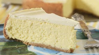 New York Cheesecake Recipe Demonstration  Joyofbakingcom [upl. by Ynnavoeg]