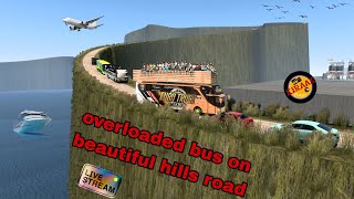 driving overload bus on beautiful road 25 [upl. by Nohsar]