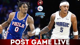 Sixers beat Magic without Embiid Maxey bounce back game [upl. by Sukey888]