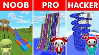 Minecraft NOOB vs PRO vs HACKER WATER PARK BUILD CHALLENGE [upl. by Trimble]