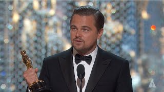 Leonardo DiCaprio winning Best Actor  88th Oscars 2016 [upl. by Bink]