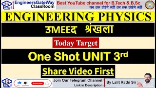 AKTU Unit 3rd One shot Interference amp Diffraction BAS101BAS 201 akturesult aktuexam oneshot [upl. by Llegna]