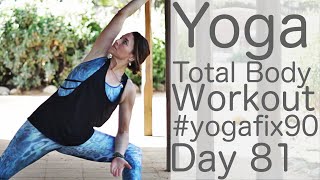 30 Minute Yoga Flow Vinyasa Workout Twisted Crow Day 81 Yoga Fix 90  Fightmaster Yoga Videos [upl. by Artenehs473]