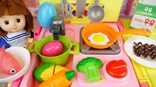 Baby doll kitchen cart food cooking toys baby Doli play [upl. by Eeltrebor]