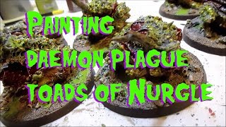 Painting daemon plague toads of Nurgle [upl. by Rainah]