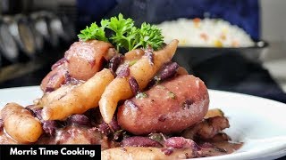 Jamaican Stewed Peas With Pigs Tail Lesson 97  Morris Time Cooking  Timers🤙🏾 [upl. by Linsk]