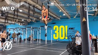 30 Unbroken Ring Muscle Ups  Noah Ohlsen [upl. by Oderfodog]