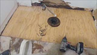 How to repair a rotted floor under the toilet [upl. by Mohun]