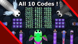 Slitherio  Enter ALL 10 CODES amp got 100k SCORE AI Slitherio New Old code [upl. by Ecirtnahs]