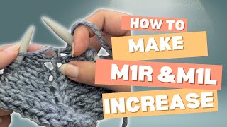 M1R and M1L Knitting Increase [upl. by Castara]