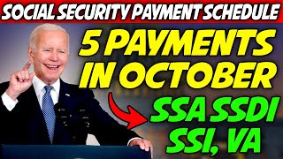 Social Security 5 Payments Schedule For October 2023 SSI SSDI SSA VA included [upl. by Aiveneg]