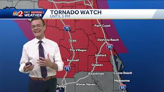 Tornado watch issued for much of Central Florida [upl. by Searle]