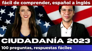 2023 Examen de Ciudadania Americana 100 Preguntas Español a Inglés Educacion Civica En Ingles [upl. by Ociredef369]