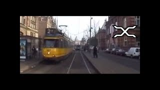 🚊 Oude GVB Tram Amsterdam Cabinerit met oude 1G tm 7G gele Bolneus trams Drivers view POV [upl. by Anastasia]