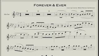 Forever amp Ever Backing track and sheet music for saxophone [upl. by Amii]