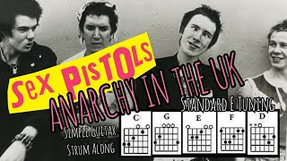 Anarchy in the UK By Sex Pistols Guitar Chords and Lyrics video [upl. by Grinnell]