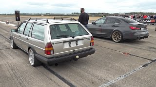 700HP Volkswagen Passat 32b Syncro Turbo vs 740HP BMW M3 G80 Competition LCE Performance [upl. by Adnilim]