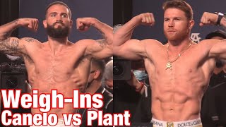 Canelo vs Plant WeighIns [upl. by Marysa270]