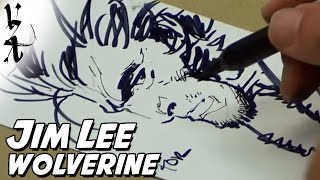 Jim Lee drawing Wolverine Fast [upl. by Nemzzaj]