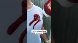 Red Wine Vs HydroShirt hydrodipping skincare clothing funny hydrophobic soda waterproof [upl. by Rekcut]