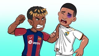 Barcelona vs Real Madrid Yamal Winning Formula to Outsmart Mbappe on the Field  Football Animation [upl. by Stine884]