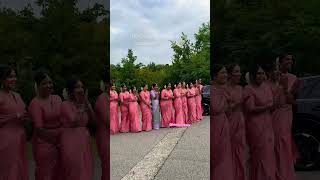 Best bridesmaid reaction ever 🫶🇨🇭 makeupartist mualife destinationwedding tamilbride [upl. by Iasi]