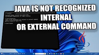 Fix Java is not Recognized as an internal or external Command in Windows 11 [upl. by Nnylyam]