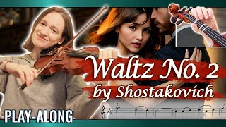 How to Play Waltz No 2 by Shostakovich  Free Sheet Music  Violin Play Along Tutorial [upl. by Hugh365]