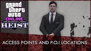 GTA Online All Casino Heist Access Points and POI Locations Guide [upl. by Neelhtak]