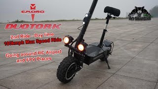 EMOBO DuoTork Electric Kick Scooter 100kmph Morning Ride to FPV [upl. by Nogaem]