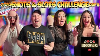 SHOTS amp SLOTS CHALLENGE No6 DOWNTOWN FREMONT and more  Vegas Travel Vlog Day 4  March 2024 [upl. by Morgen]